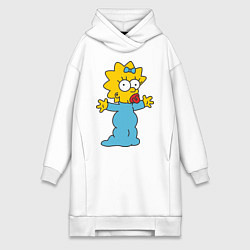 Женское худи-платье Maggie Simpson, цвет: белый