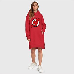 Женское худи-платье New Jersey Devils, цвет: красный — фото 2