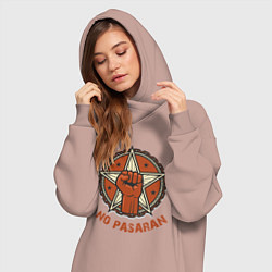 Женское худи-платье No Pasaran, цвет: пыльно-розовый — фото 2