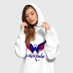 Женское худи-платье Washington Capitals: Ovechkin, цвет: белый — фото 2