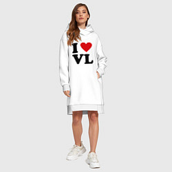 Женское худи-платье I love VL, цвет: белый — фото 2
