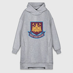 Женское худи-платье West Ham United, цвет: меланж