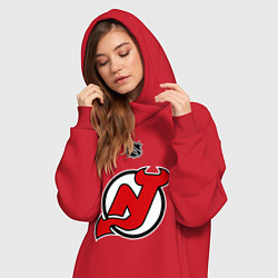 Женское худи-платье New Jersey Devils: Kovalchuk 17, цвет: красный — фото 2