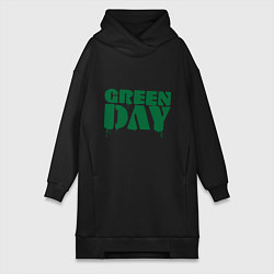 Женское худи-платье Green Day, цвет: черный