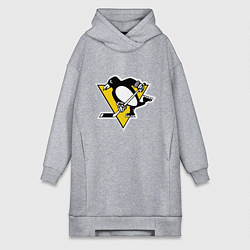 Женское худи-платье Pittsburgh Penguins, цвет: меланж