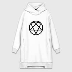 Женское худи-платье HIM Symbol, цвет: белый