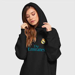 Женское худи-платье Real Madrid: Ronaldo 07, цвет: черный — фото 2