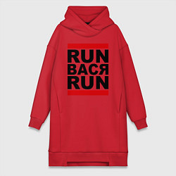 Женское худи-платье Run Вася Run, цвет: красный