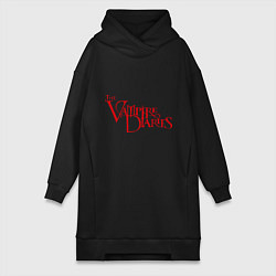Женское худи-платье The Vampire Diaries, цвет: черный