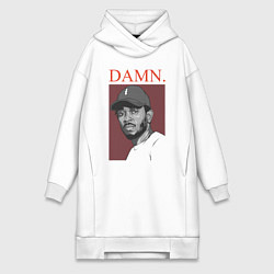 Женское худи-платье Kendrick Lamar: DAMN, цвет: белый
