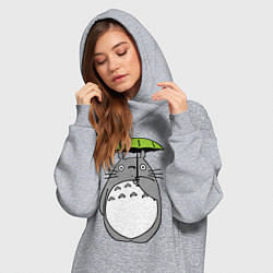 Женское худи-платье Totoro с зонтом, цвет: меланж — фото 2