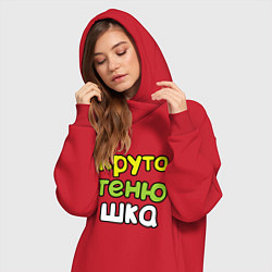 Женское худи-платье Крутатенюшка, цвет: красный — фото 2