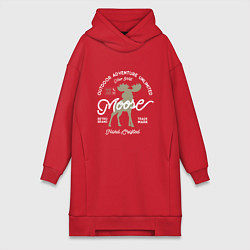 Женское худи-платье Mosse: Trade Mark, цвет: красный