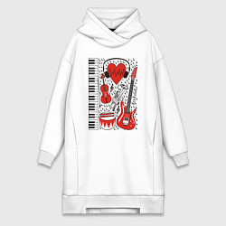 Женская толстовка-платье Истинный меломан