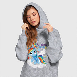 Женское худи-платье Rainbow Dash, цвет: меланж — фото 2