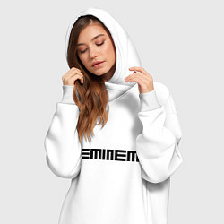 Женское худи-платье Eminem: minimalism, цвет: белый — фото 2