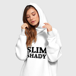 Женское худи-платье Slim Shady: Big E, цвет: белый — фото 2