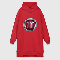 Женское худи-платье FIAT logo, цвет: красный