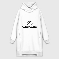 Женское худи-платье Lexus logo, цвет: белый