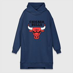 Женское худи-платье Chicago Bulls, цвет: тёмно-синий