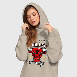 Женское худи-платье Chicago Bulls est. 1966, цвет: миндальный — фото 2