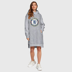 Женское худи-платье Chelsea FC, цвет: меланж — фото 2