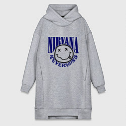 Женское худи-платье Nevermind Nirvana, цвет: меланж