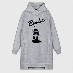 Женское худи-платье Bender monochrome, цвет: меланж