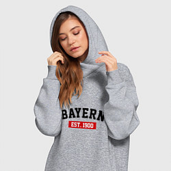 Женское худи-платье FC Bayern Est. 1900, цвет: меланж — фото 2