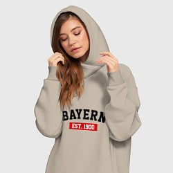 Женское худи-платье FC Bayern Est. 1900, цвет: миндальный — фото 2
