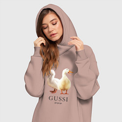 Женское худи-платье GUSSI Ga-Ga, цвет: пыльно-розовый — фото 2
