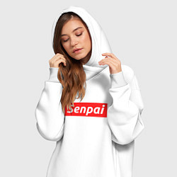 Женское худи-платье Senpai Supreme, цвет: белый — фото 2