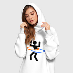 Женское худи-платье Portal Рoops, цвет: белый — фото 2