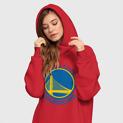 Женское худи-платье Golden state Warriors, цвет: красный — фото 2