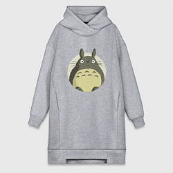 Женская толстовка-платье Тоторо удивленный