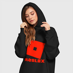 Женское худи-платье Roblox Logo, цвет: черный — фото 2