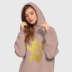 Женское худи-платье Praise the Sun!, цвет: пыльно-розовый — фото 2