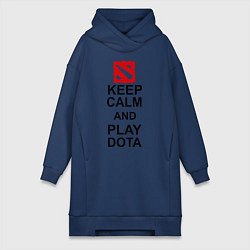 Женская толстовка-платье Keep Calm & Play Dota