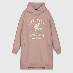Женское худи-платье Liverpool: Football Club, цвет: пыльно-розовый