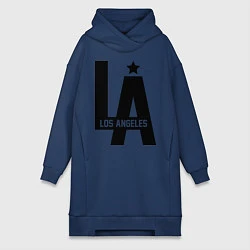 Женское худи-платье Los Angeles Star, цвет: тёмно-синий