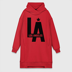 Женское худи-платье Los Angeles Star, цвет: красный