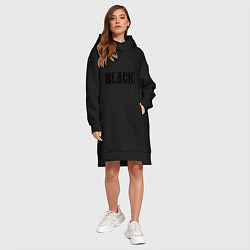 Женское худи-платье BLACK цвета черный — фото 2