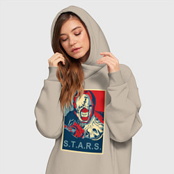 Женское худи-платье STARS, цвет: миндальный — фото 2