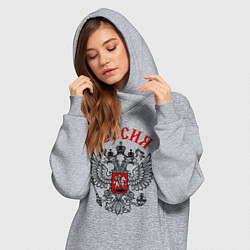 Женское худи-платье Россия, цвет: меланж — фото 2