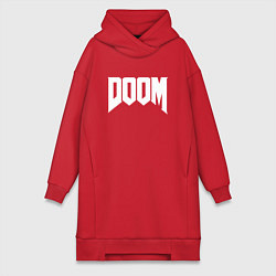 Женское худи-платье DOOM, цвет: красный