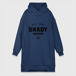 Женское худи-платье Shady records, цвет: тёмно-синий