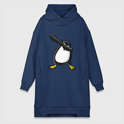 Женское худи-платье DAB Pinguin, цвет: тёмно-синий