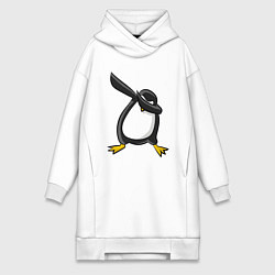 Женское худи-платье DAB Pinguin, цвет: белый