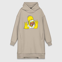 Женская толстовка-платье Homer Ahegao