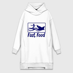 Женская толстовка-платье Shark fast food